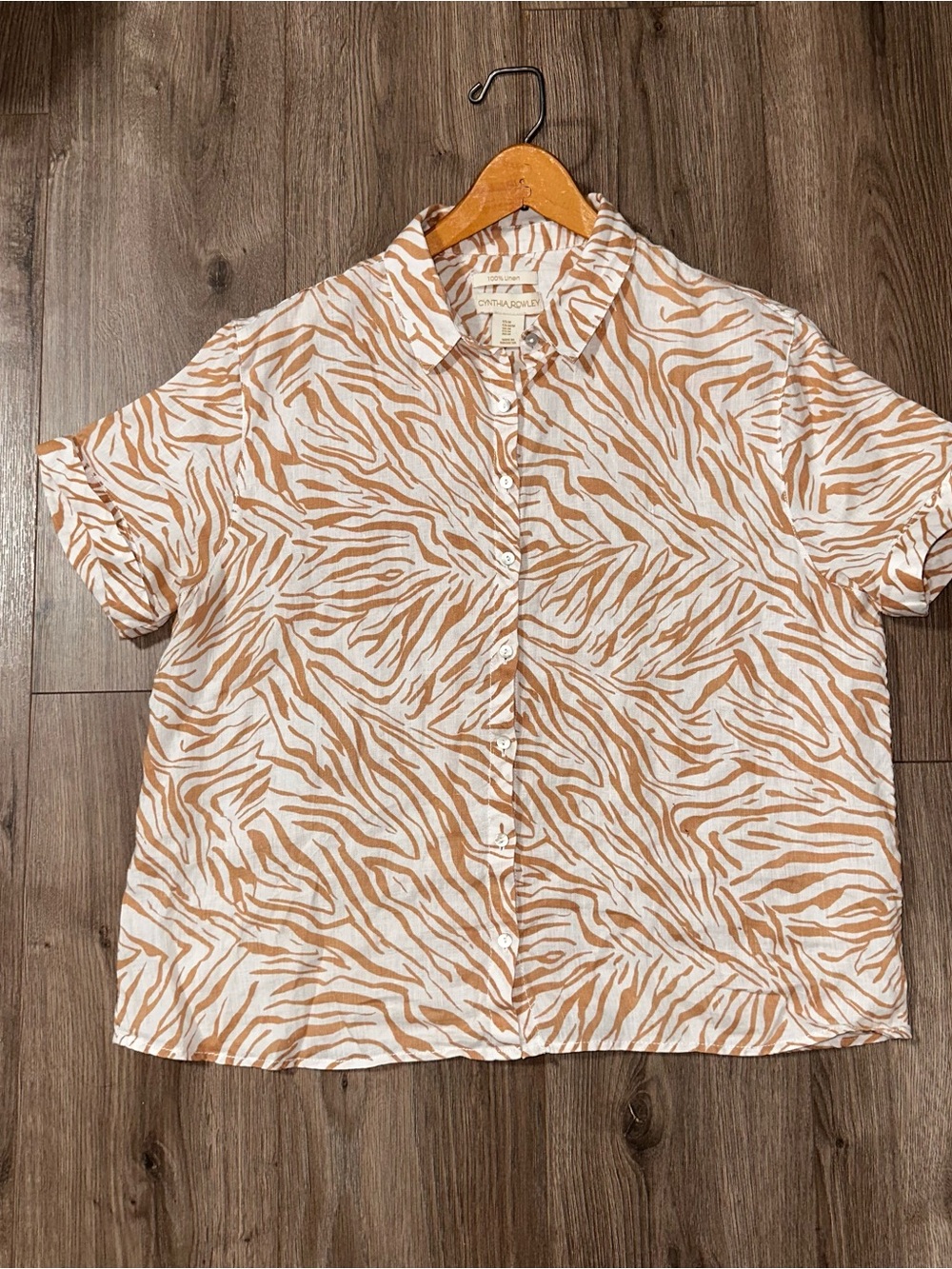 Linen Top | Animal Print | 100% Linen |